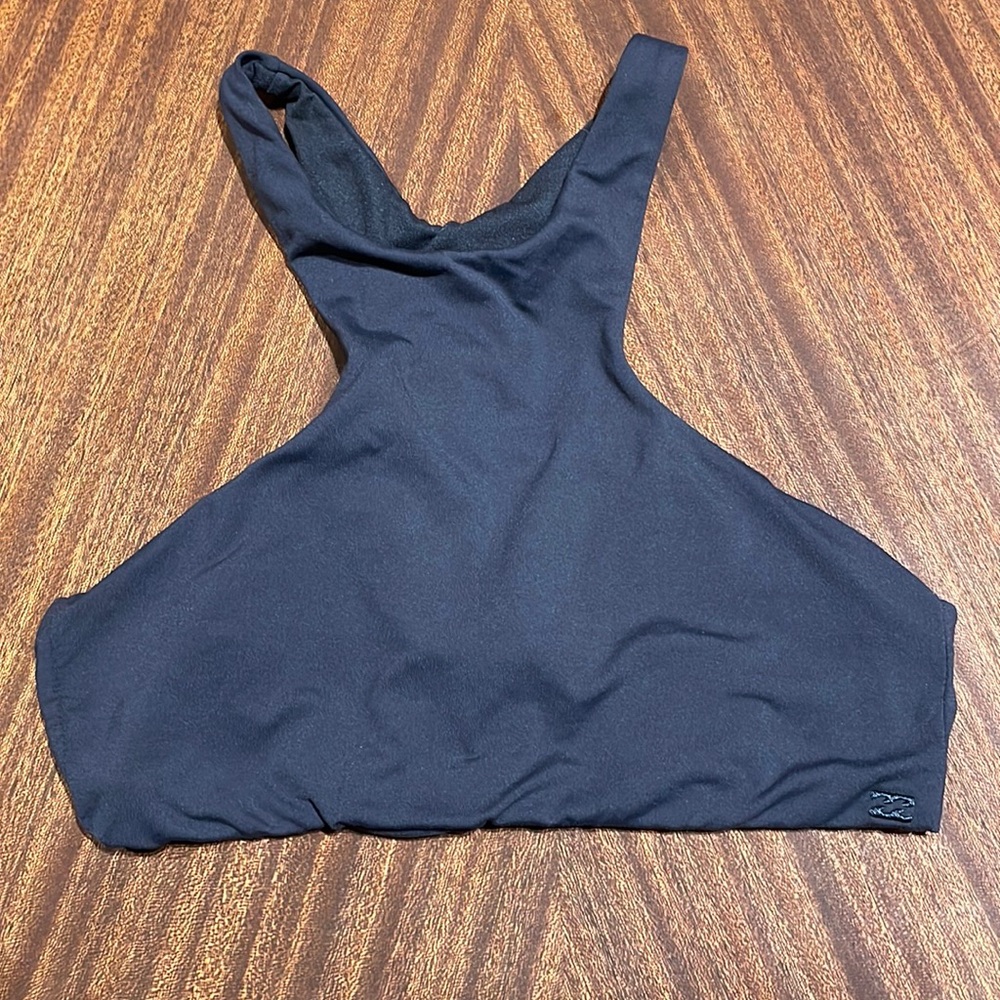 Billabong Navy Blue High Neck Halter Bikini Top Size Small